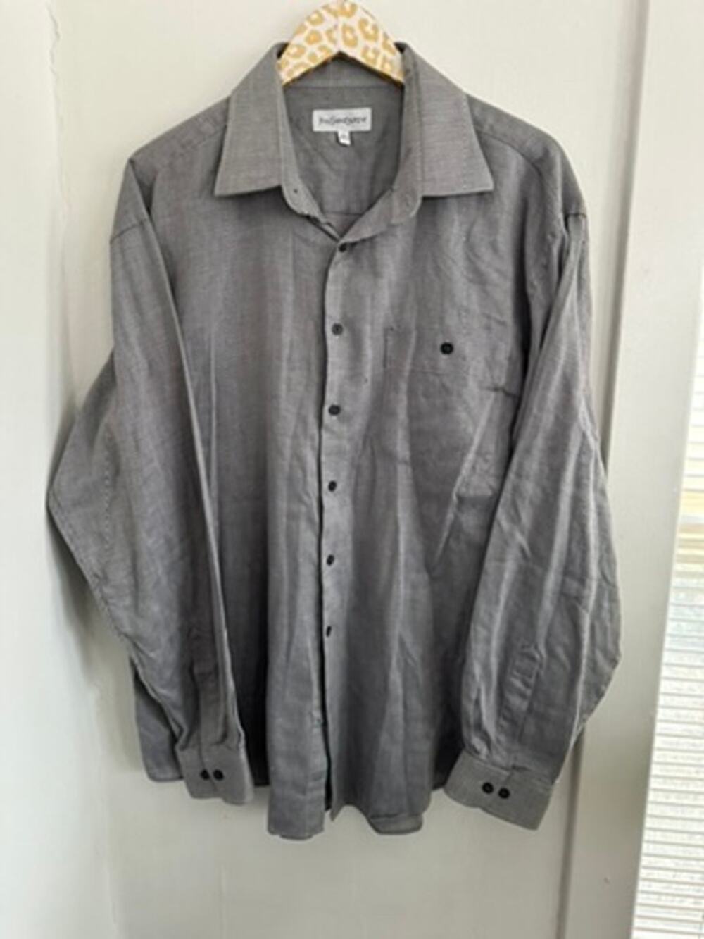 Yves Saint Laurent Men's Button Front Dress Shirt | Size 17.5